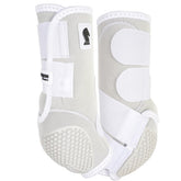 Classic Equine Flexion front boot white X-Large close-up showing cradle fetlock system for superior fetlock support