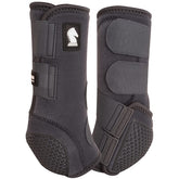 Classic Equine Flexion Hind Boots gray side view highlighting four-way stretch and flexible fit