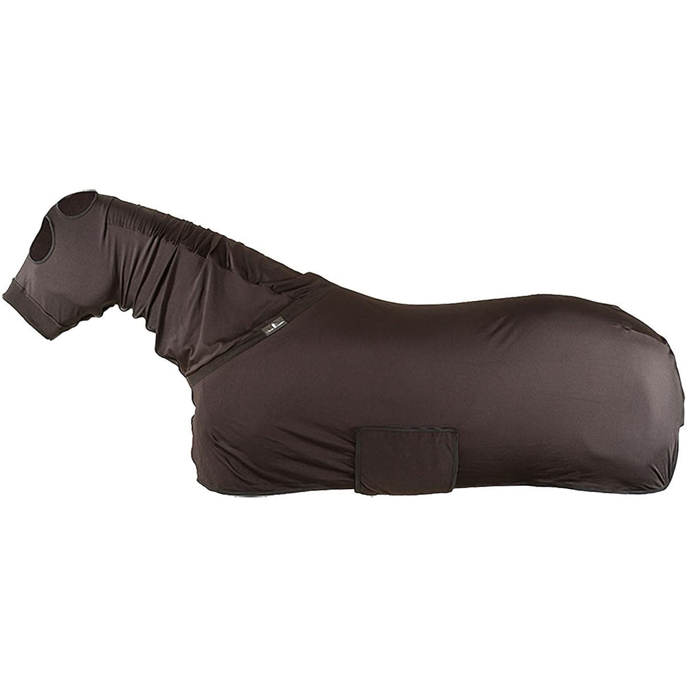 Classic Equine Full Body Slinky Black XL shows four-way stretch fabric for a comfortable fit.