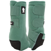 Classic Equine Legacy2 hind boot in spruce, closed view highlighting cradle fetlock protection