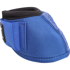 Classic Equine No Turn Flexion Bell Boots in blue, right view, guard hooves during training.