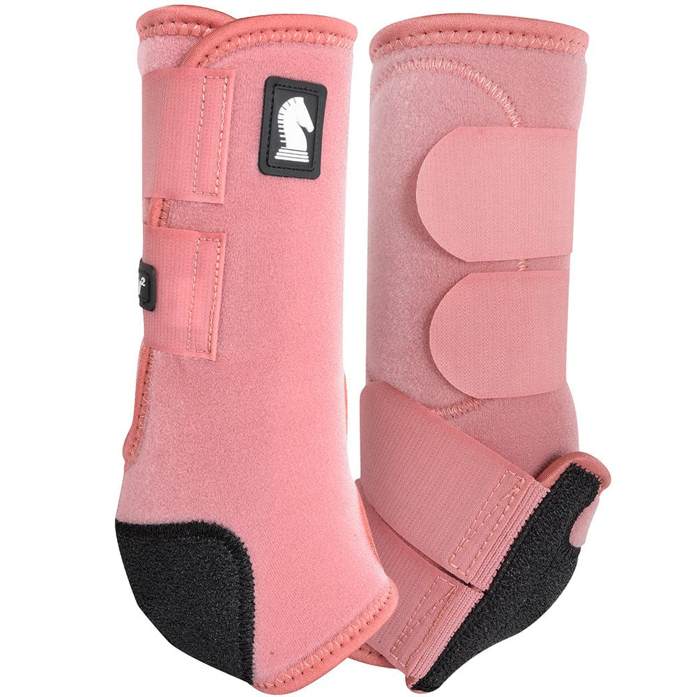Classic Rope Company Classic Equine Legacy 2 Boots Blush front view highlights breathable neoprene for leg cooling.