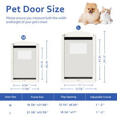 Classicmacher dog door magnetic flap closeup showing durable weather seal.