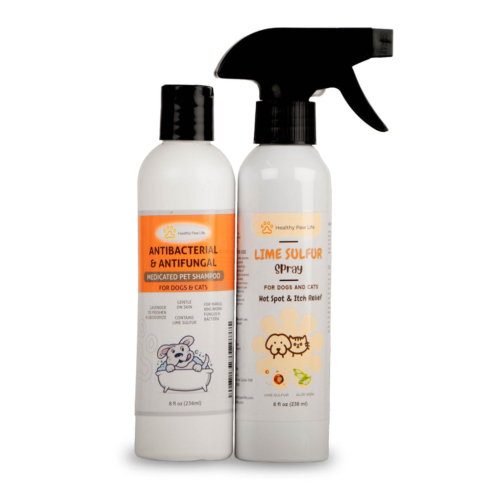 Classic's Lime Sulfur Shampoo 8 oz bottle with oatmeal for gentle skin care