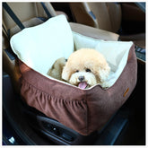 Clawamilly dog car seat front view for safe travel and window access