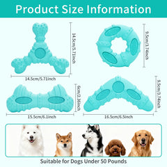 ClawClawHome durable natural rubber chew toy set ideal for small to medium dogs.