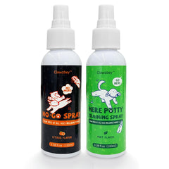Clawzbey No-Go Spray bottle closeup illustrating furniture deterrence with pet-safe use.