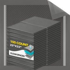 CLEAN SPACES Charcoal Puppy Pads feature activated carbon to neutralize odors quickly.