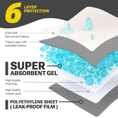 CLEAN SPACES Charcoal Puppy Pads offer ultra-absorbent core for fast moisture uptake.
