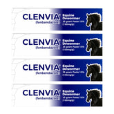 CLENVIA horse paste 10% four-pack with 25g syringes for easy dosing.
