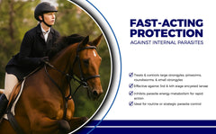 CLENVIA smooth oral paste application aids stress-free deworming.