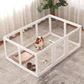 ClimbHope acrylic dog playpen with clear view for crate training