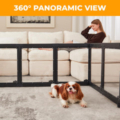 ClimbHope acrylic dog playpen tool-free setup and easy cleaning for busy owners.