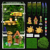 Clioran jumping spider enclosure demonstrating escape-proof door for secure feeding