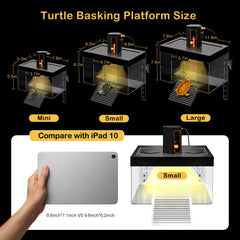 Clioran Turtle Basking Platform close-up-tempered PC highlights durable, shatter-resistant construction.