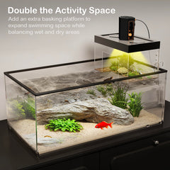 Clioran Turtle Basking Platform slip-resistant-ramp aids safe climbing and secure basking.