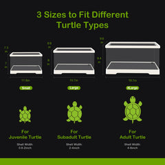 Clioran Turtle Tank Kit bottom-drain enables easy water changes for maintenance.