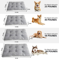 CLKHOWL dog bed anti-slip-bottom keeps the mat stable in crates.