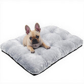 CLKHOWL washable dog bed plush-material provides cozy crate comfort.