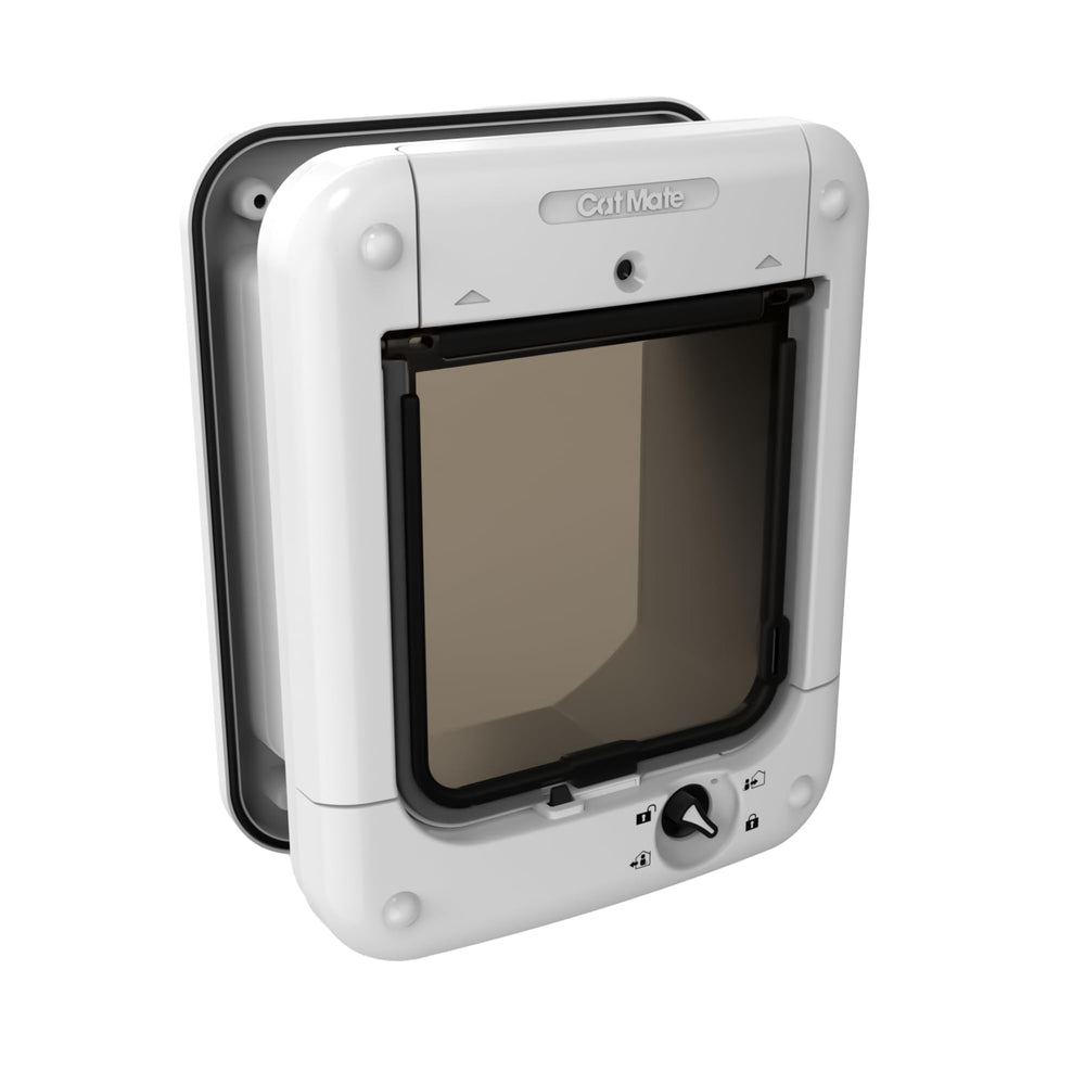 Closer Pets Cat Mate flap front view shows compact design for controlled pet access.