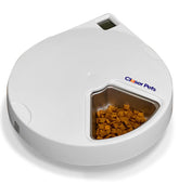 Closer Pets Five-Meal Feeder with digital timer for scheduled meals.