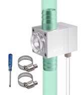 Clscea external inline CO2 diffuser installation view demonstrating space-saving setup.