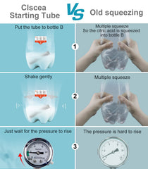 Clscea G211 bottle setup scene demonstrating stable gas output without squeezing