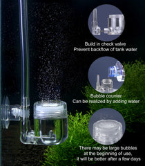 Clscea G211 CO2 diffuser illustrating bubble diffusion and diffusion efficiency