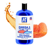 Club Hachiko wild-salmon-pollock-oil bottle pour enhances dog meal aroma.