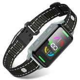 Clwzrr dog bark collar worn on neck for comfortable daily training.