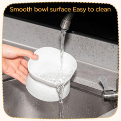 Clysee cat bowls sturdy base reduces tipping during meals