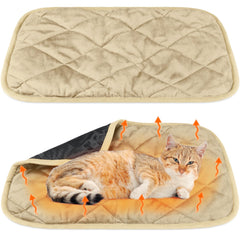 Clysee self-warming pet pad top view showing cozy heat-retaining surface for naps