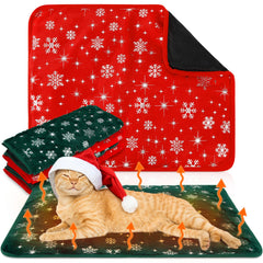 Clysee Snowflake self-heating cat bed front view shows cozy warmth