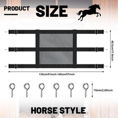 Clysee stall guard with adjustable straps for a custom fit across different stalls.