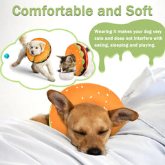 Cneo adjustable straps and buckle on donut collar for secure fit.
