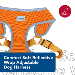 Coastal Pet Comfort Soft Reflective Wrap harness side adjustment demonstrates a customizable fit for all dog sizes