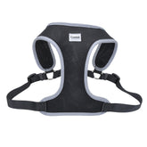 Coastal Pet Comfort Soft Wrap harness front view in black for secure daily walks.