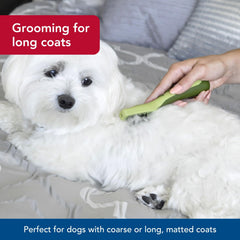 Coastal Pet Safari Dematting Comb packaging image highlights durable stainless steel construction