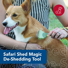 Coastal Safari Shed Magic blades close-up showing stainless steel deshedding blades for gentle brushing.
