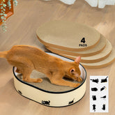 Coching cat scratcher box front view showing sturdy design for multi-cat homes