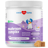 Coco and Luna Mushroom Complex bottle label highlighting joint support