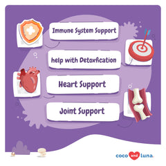 Coco and Luna Mushroom Complex soft chews closeup for digestive health