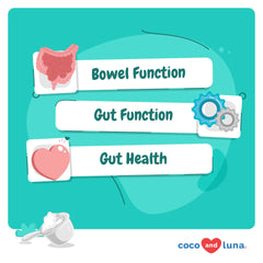 Coco and Luna probiotics powder being added to food for daily care.