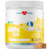 Coco and Luna Same for Dogs soft chews bottle front for easy daily dosing