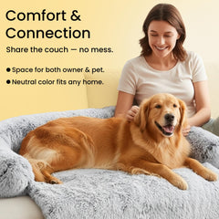 Codi bed with non-slip bottom keeps sofa safe during pawing.
