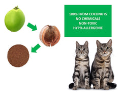 Coir Wonder non-clumping dust-free litter minimizes dust and tracking indoors