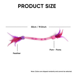 Coivnl cat toys double-sided feathers entice batting and kicking in energetic kittens.