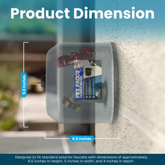 Cold Front Product powder-coated finish faucet cover resists weather and corrosion.