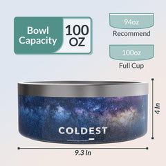 Coldest Water's Coldest Dog Bowl rust-resistant stainless steel resists wear.