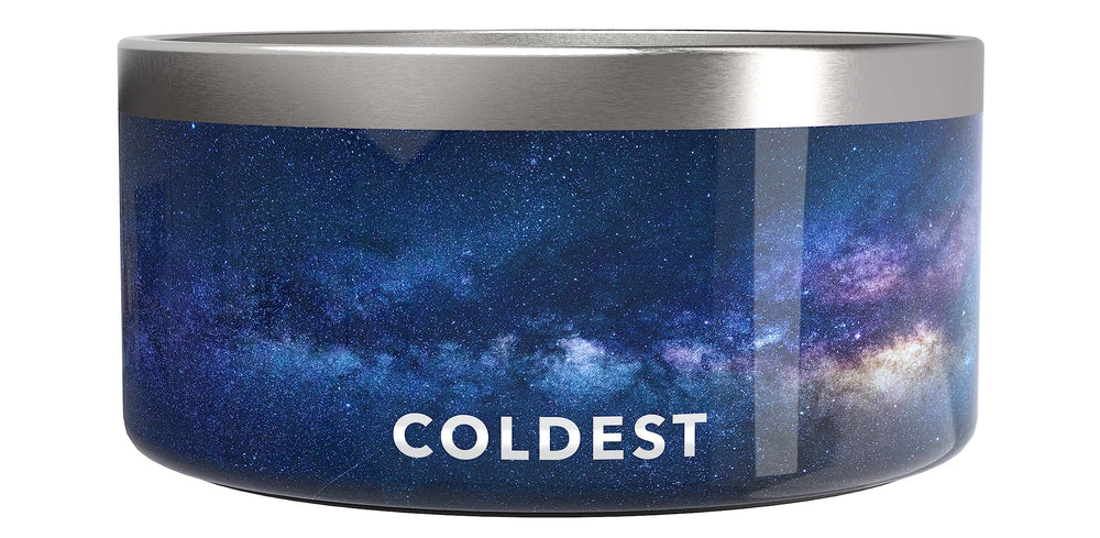 The Coldest Water colddog bowl triple-wall insulation close-up showing durability